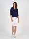 Khan Bamboo 3/4 Sleeve Collared Polo Top | Navy by Lou Lou Australia. Australian Art Prints, Gifts, Fashion and Homewares. Green Door Decor. www.greendoordecor.com.au