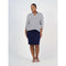 Khan Bamboo 3/4 Sleeve Collared Polo Top | Navy & White Stripe by Lou Lou Australia. Australian Art Prints, Gifts, Fashion and Homewares. Green Door Decor. www.greendoordecor.com.au