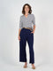 Khan Bamboo 3/4 Sleeve Collared Polo Top | Navy & White Stripe by Lou Lou Australia. Australian Art Prints, Gifts, Fashion and Homewares. Green Door Decor. www.greendoordecor.com.au