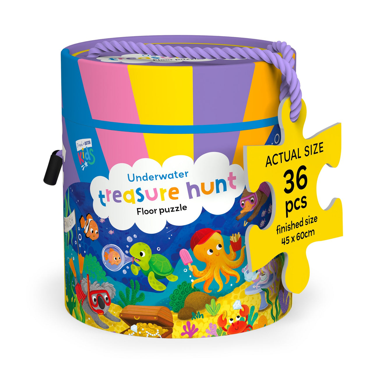Kids 36pc Floor Puzzle | Underwater Treasure Hunt by Diesel & Dutch. Australian Art Prints, Gifts, Fashion and Homewares. Green Door Decor. www.greendoordecor.com.au