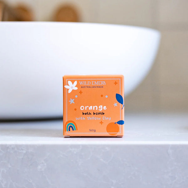Kids Bath Bomb | Orange by Wild Emery. Australian Art Prints, Fashion and Homewares. Green Door Decor. www.greendoordecor.com.au