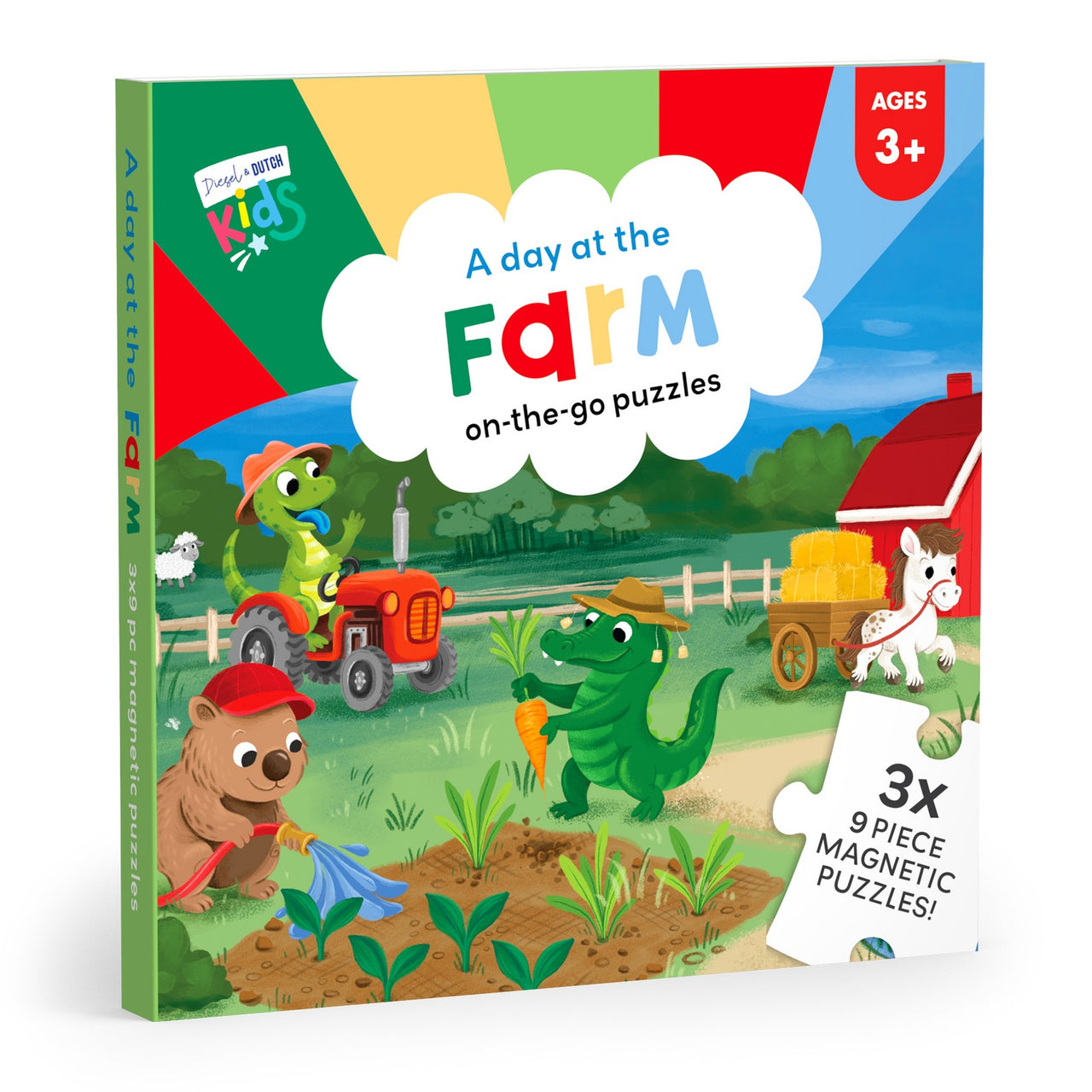 Kids On The Go Magnetic Puzzles | On The Farm by Diesel & Dutch. Australian Art Prints, Gifts, Fashion and Homewares. Green Door Decor. www.greendoordecor.com.au