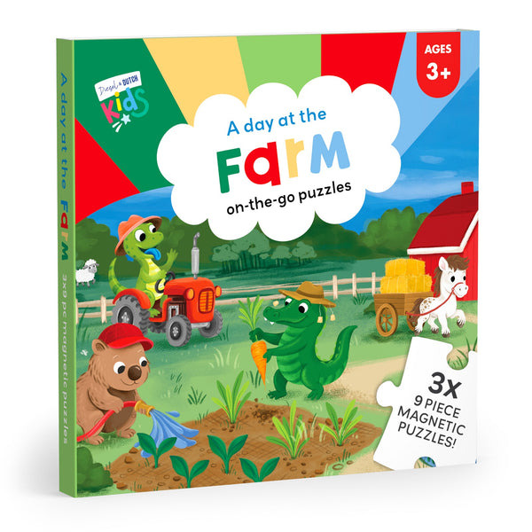 Kids On The Go Magnetic Puzzles | On The Farm by Diesel & Dutch. Australian Art Prints, Gifts, Fashion and Homewares. Green Door Decor. www.greendoordecor.com.au