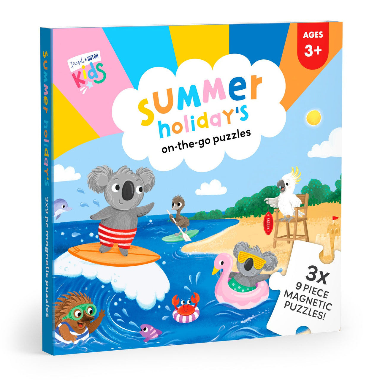 Kids On The Go Magnetic Puzzles | Summer Holidays by Diesel & Dutch. Australian Art Prints, Gifts, Fashion and Homewares. Green Door Decor. www.greendoordecor.com.au