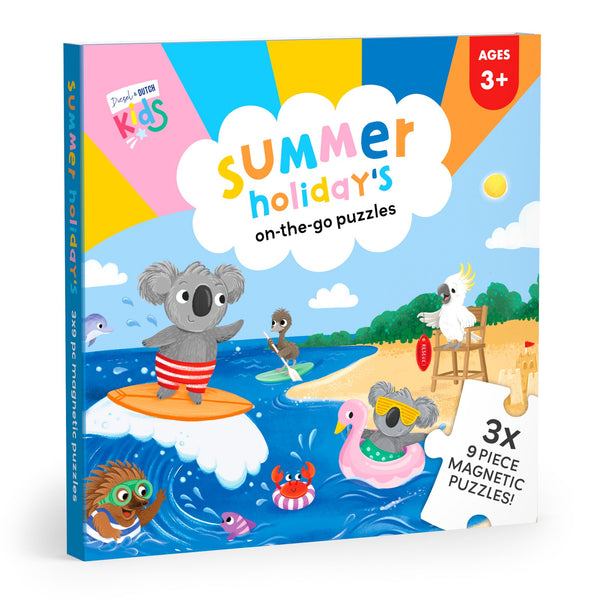 Kids On The Go Magnetic Puzzles | Summer Holidays by Diesel & Dutch. Australian Art Prints, Gifts, Fashion and Homewares. Green Door Decor. www.greendoordecor.com.au