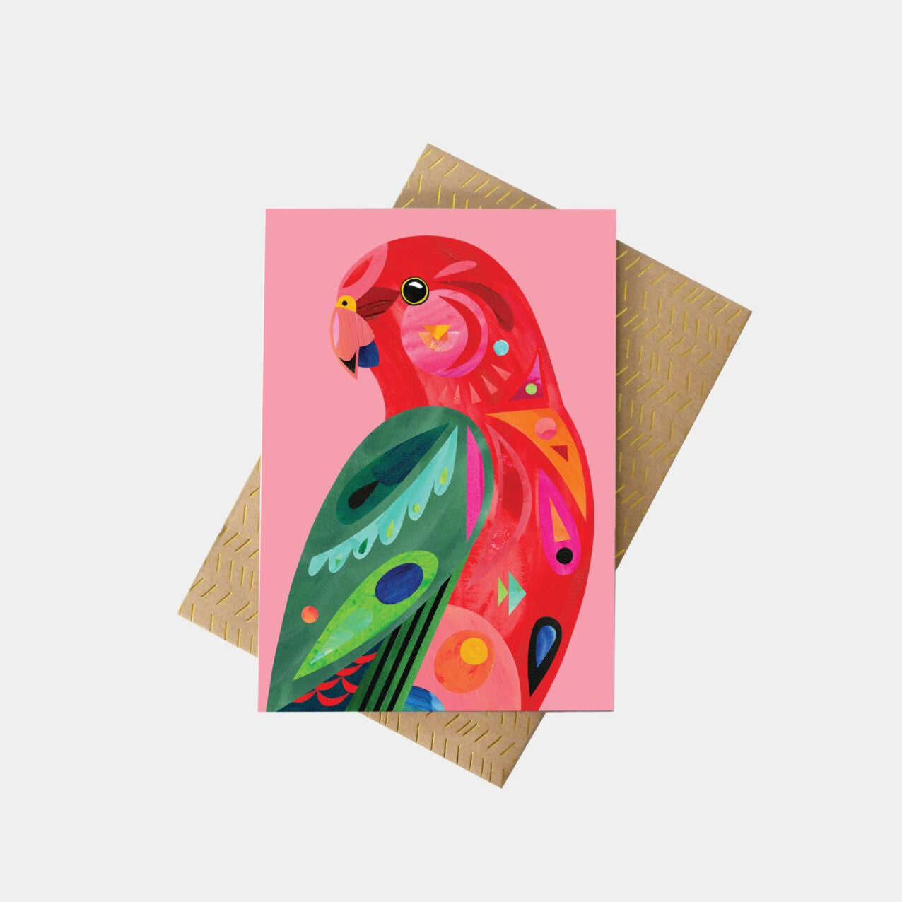 King Parrot Greeting Card | Pete Cromer. Australian Art Prints and Homewares. Green Door Decor. www.greendoordecor.com.au