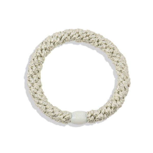KKNEKKI Original Hair Tie | Ivory Glitter. Australian Art Prints, Gifts, Fashion and Homewares. Green Door Decor. www.greendoordecor.com.au