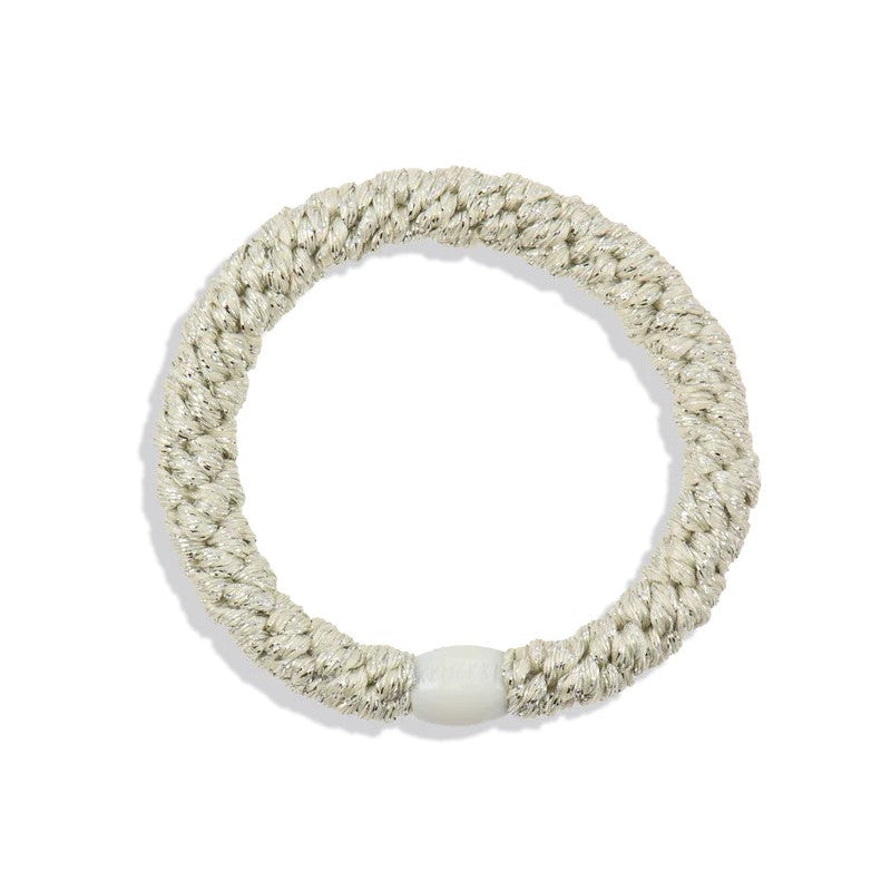 KKNEKKI Original Hair Tie | Ivory Glitter. Australian Art Prints, Gifts, Fashion and Homewares. Green Door Decor. www.greendoordecor.com.au