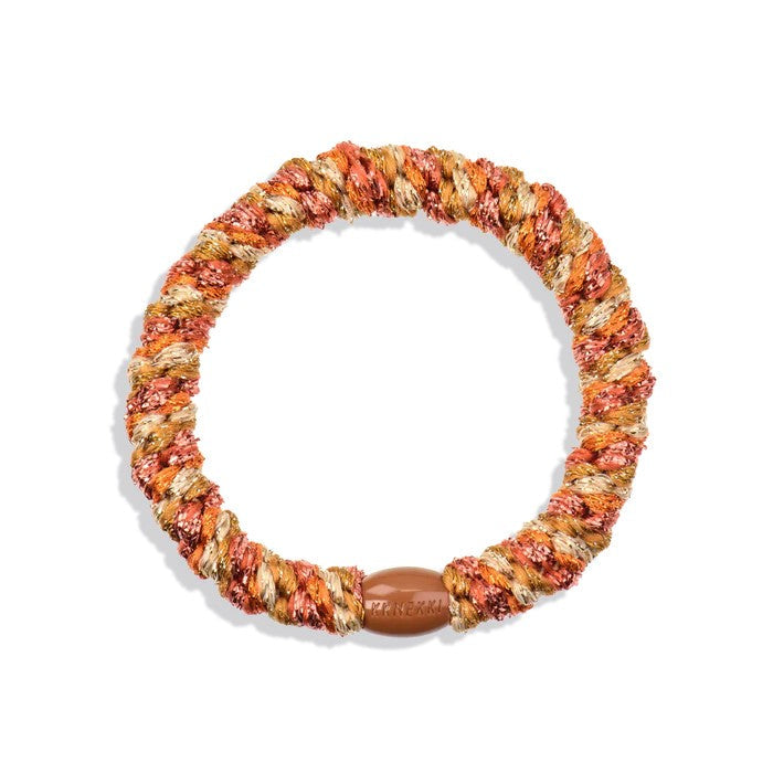 KKNEKKI Original Hair Tie | Orange Pomerant Glitter by KKNEKKI. Australian Art Prints, Gifts, Fashion and Homewares. Green Door Decor. www.greendoordecor.com.au