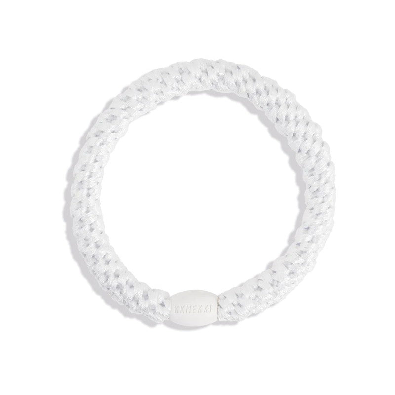 KKNEKKI Original Hair Tie | White. Australian Art Prints, Gifts, Fashion and Homewares. Green Door Decor. www.greendoordecor.com.au