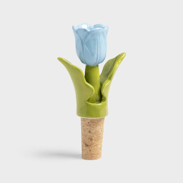 Klevering | Bottle Stopper - Tulip Blue by French Bazaar. Australian Art Prints and Homewares. Green Door Decor. www.greendoordecor.com.au