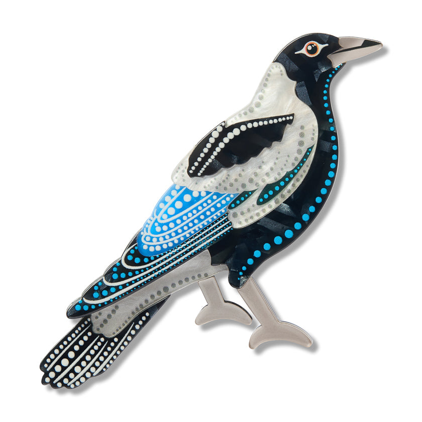 Kulpurru Brooch | Erstwilder x Brooke Sutton. Australian Art Prints, Gifts, Fashion and Homewares. Green Door Decor. www.greendoordecor.com.au