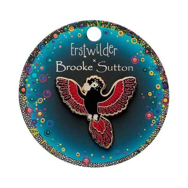 Kurri Kurri Marrpu Enamel Pin | Erstwilder x Brooke Sutton. Australian Art Prints, Gifts, Fashion and Homewares. Green Door Decor. www.greendoordecor.com.au