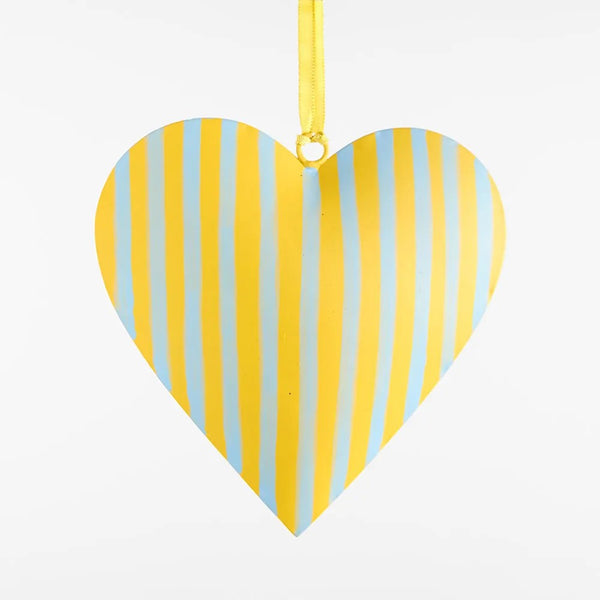 La Dolce Vita Heart Tree Decoration - Large Yellow | Christmas Hanging Decorations