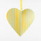 La Dolce Vita Heart Tree Decoration - Large Yellow | Christmas Hanging Decorations