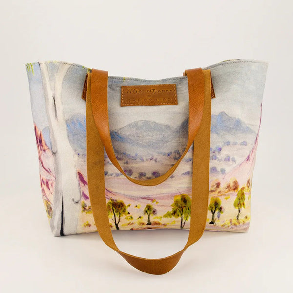 Landscape Tote | Tjoritja by Nancybird. Australian Art Prints and Homewares. Green Door Decor. www.greendoordecor.com.au