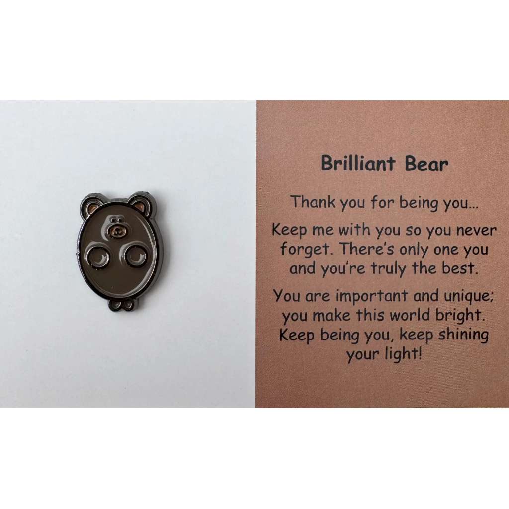 Brilliant Bear | Mental Wellbeing Keyring by Little Joys by Amelie. Australian Art Prints and Homewares. Green Door Decor. www.greendoordecor.com.au