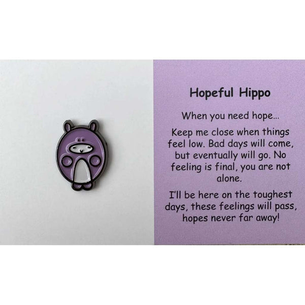 Hopeful Hippo | Mental Wellbeing Keyring by Little Joys by Amelie. Australian Art Prints and Homewares. Green Door Decor. www.greendoordecor.com.au