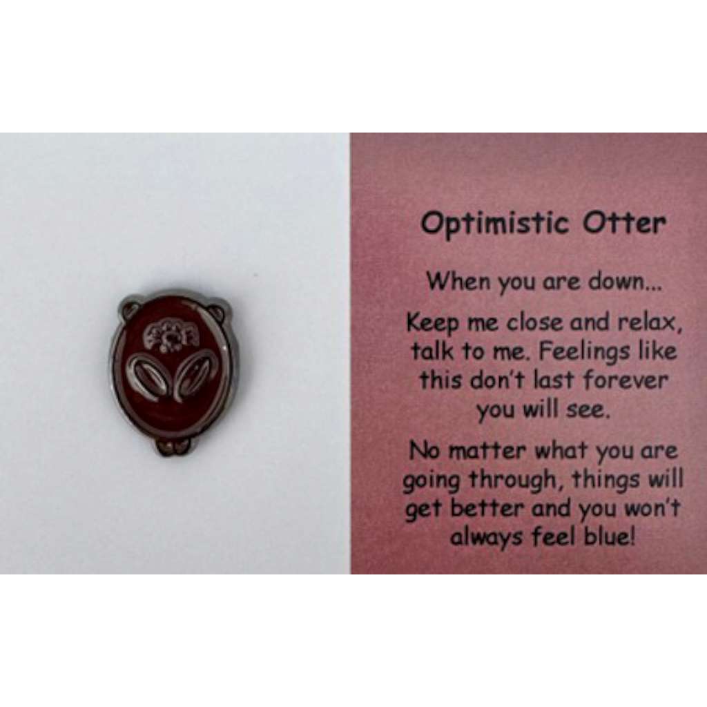 Optimistic Otter | Mental Wellbeing Lapel Pin by Little Joys by Amelie. Australian Art Prints and Homewares. Green Door Decor. www.greendoordecor.com.au