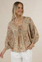 Lara Blouse | Almond Print by Humidity Lifestyle. Australian Art Prints, Gifts, Fashion and Homewares. Green Door Decor. www.greendoordecor.com.au