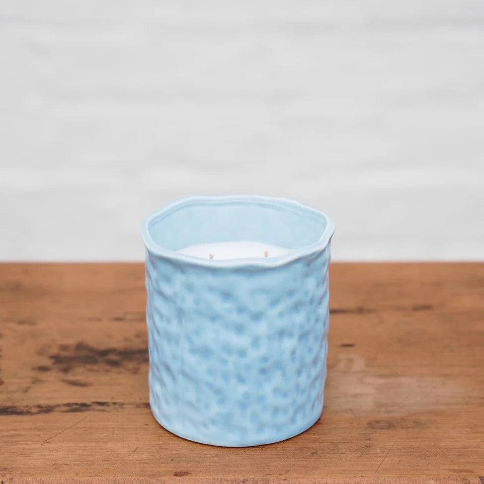 Noss Textured Large Candle | Iris & English Rose by Noss & Co. Australian Art Prints and Homewares. Green Door Decor. www.greendoordecor.com.au