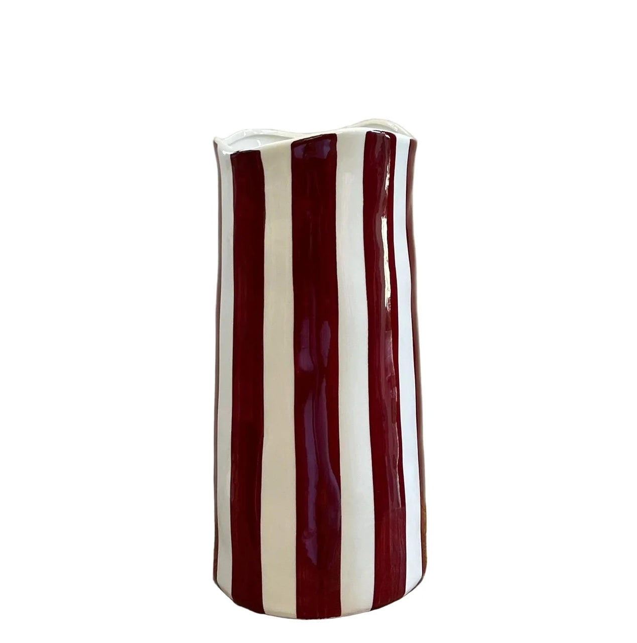 Noss Large Vase | Burgundy Stripe by Noss & Co. Australian Art Prints, Fashion and Homewares. Green Door Decor. www.greendoordecor.com.au