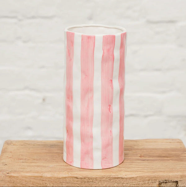 Noss Large Vase | Pink Stripe by Noss & Co. Australian Art Prints and Homewares. Green Door Decor. www.greendoordecor.com.au