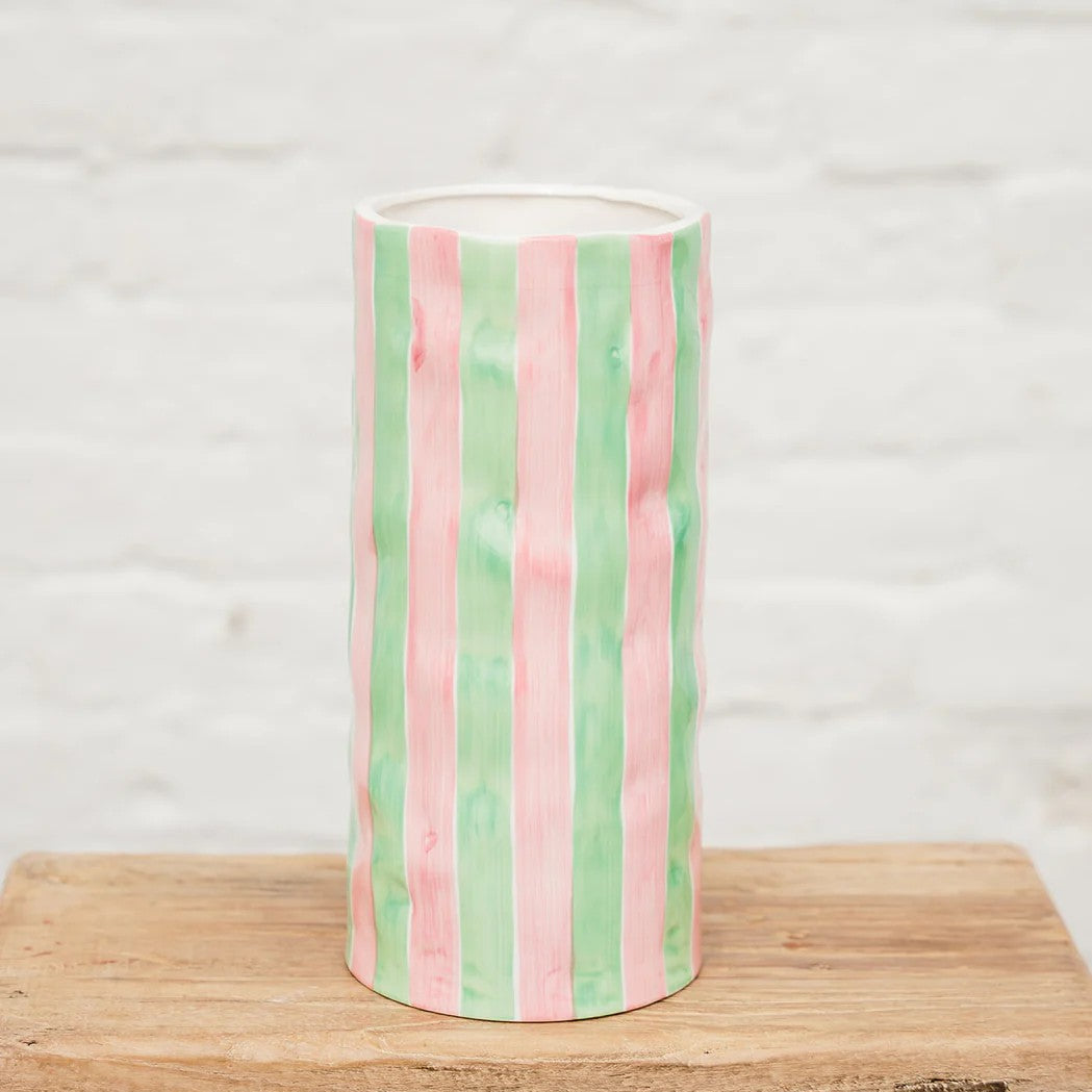 Noss Large Vase | Pink & Mint Green by Noss & Co. Australian Art Prints and Homewares. Green Door Decor. www.greendoordecor.com.au