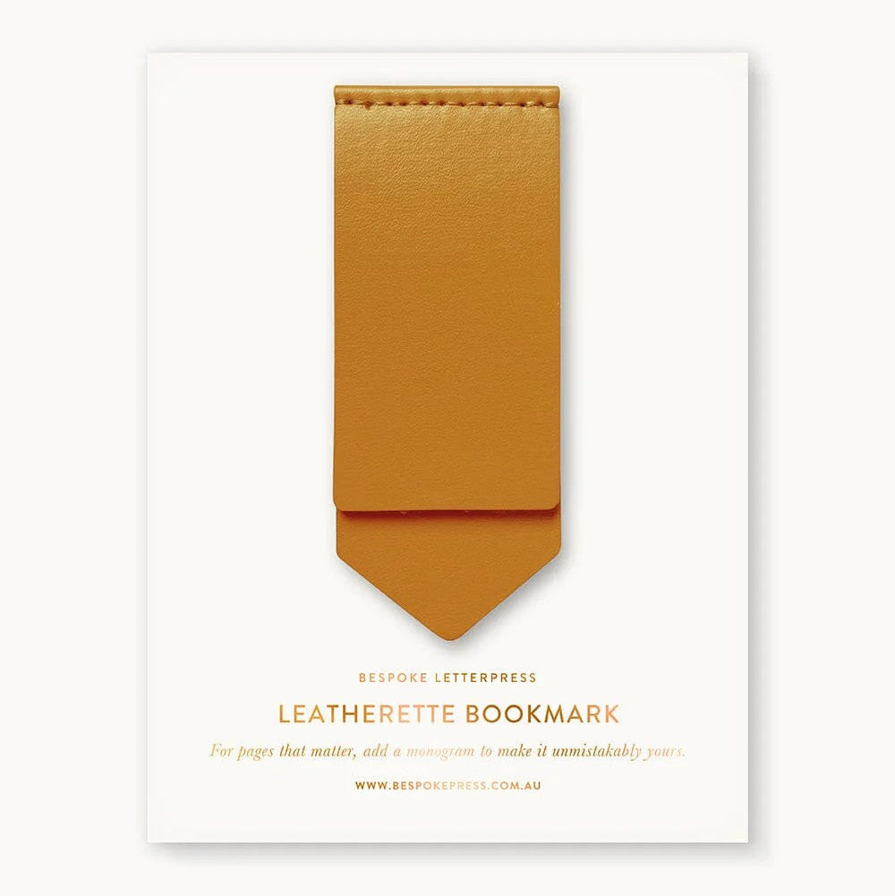 Leatherette Bookmark | Mustard by Bespoke Letterpress. Australian Art Prints and Homewares. Green Door Decor. www.greendoordecor.com.au