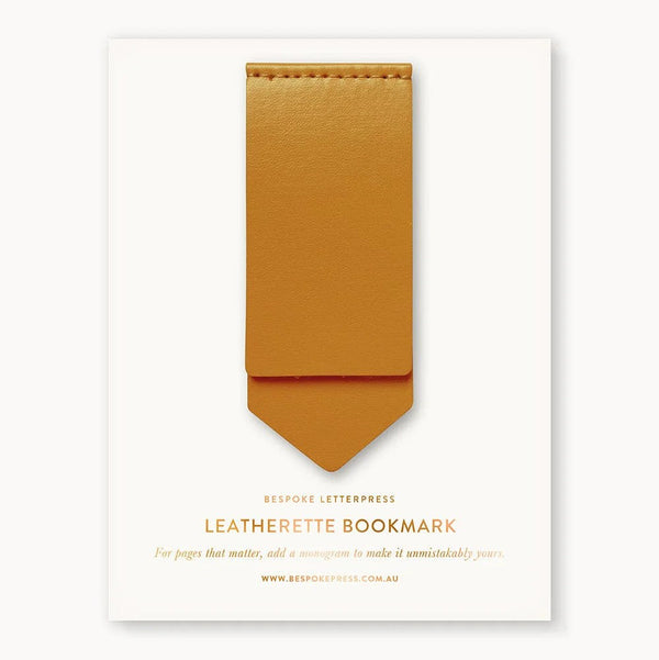 Leatherette Bookmark | Mustard by Bespoke Letterpress. Australian Art Prints and Homewares. Green Door Decor. www.greendoordecor.com.au