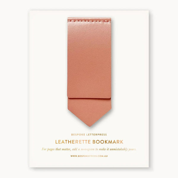 Leatherette Bookmark | Tea Rose by Bespoke Letterpress. Australian Art Prints and Homewares. Green Door Decor. www.greendoordecor.com.au