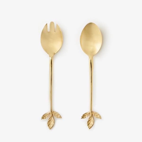 'Leaves' Salad Servers by Bonnie and Neil. Australian Art Prints and Homewares. Green Door Decor. www.greendoordecor.com.au