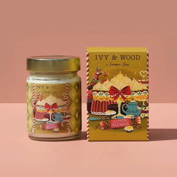 Lemon Meringue Limited Edition Christmas Candle by Ivy & Wood. Australian Art Prints and Homewares. Green Door Decor. www.greendoordecor.com.au