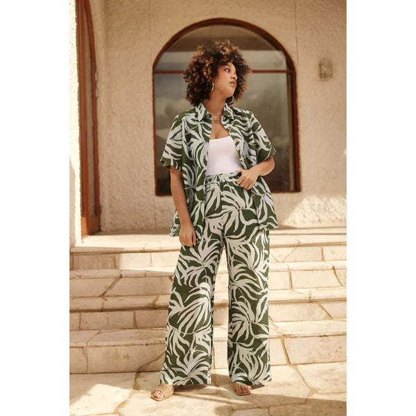 'Let's Be Fronds' Resort Pants by Frock Me Out. Australian Art Prints and Homewares. Green Door Decor. www.greendoordecor.com.au