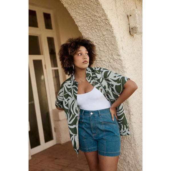 'Let's Be Fronds' Shirt by Frock Me Out. Australian Art Prints and Homewares. Green Door Decor. www.greendoordecor.com.au