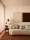 Linen Cushion (50cm) | Lilas Blue by Bonnie and Neil. Australian Art Prints, Fashion and Homewares. Green Door Decor. www.greendoordecor.com.au