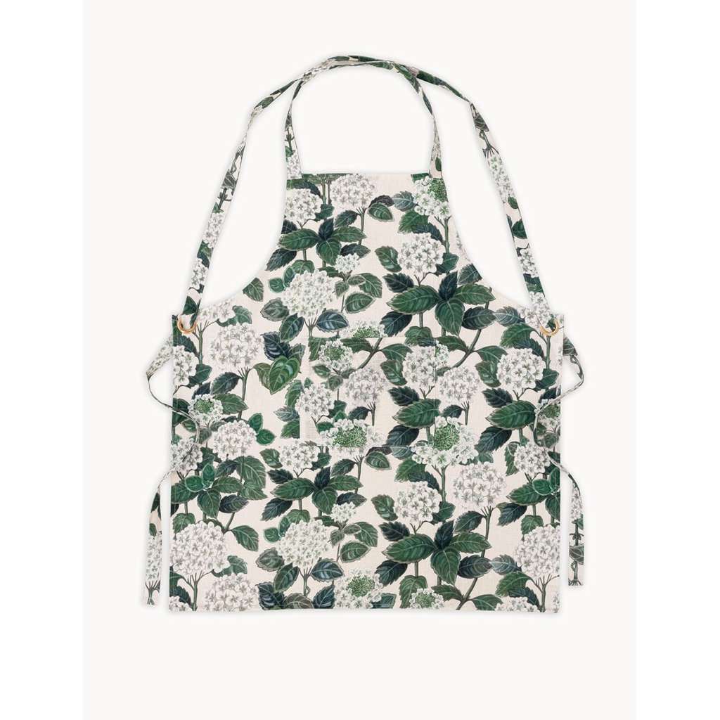 Linen Apron | Hydrangea by Bespoke Letterpress. Australian Art Prints, Gifts, Fashion and Homewares. Green Door Decor. www.greendoordecor.com.au