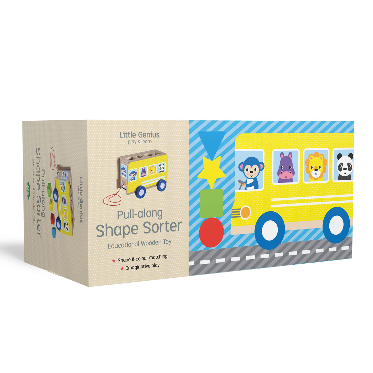 Little Genius Play & Learn | Pull-Along Shape Sorter by Lake Press. Australian Art Prints, Gifts, Fashion and Homewares. Green Door Decor. www.greendoordecor.com.au