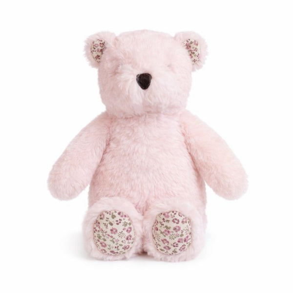 'Littlefoot Bear' Soft Toy | Floral Sweet Pink by Lily & George. Australian Art Prints, Fashion and Homewares. Green Door Decor. www.greendoordecor.com.au