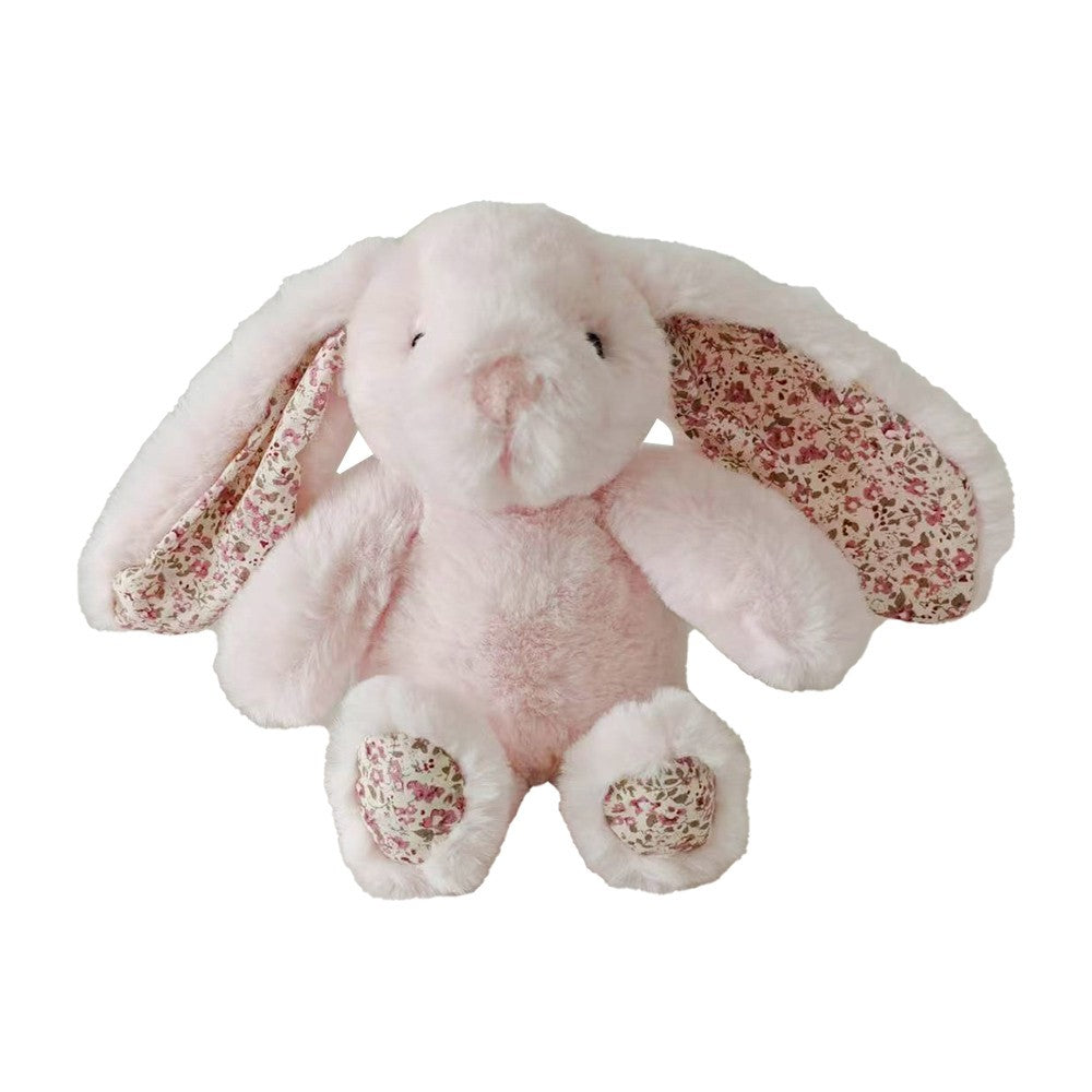 'Littlefoot Bunny' Soft Toy | Floral Sweet Pink by Lily & George. Australian Art Prints and Homewares. Green Door Decor. www.greendoordecor.com.au