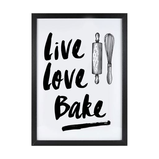 Live Love Bake print by Susan Kerian. Australian Art Prints and Homewares. Green Door Decor. www.greendoordecor.com.au