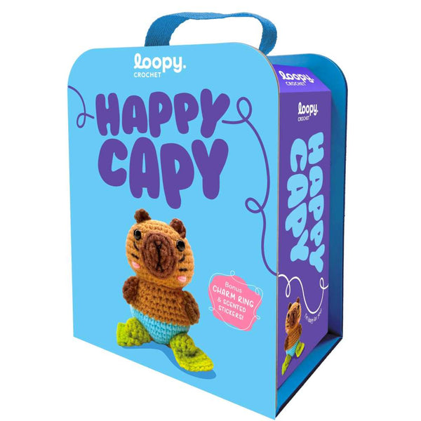 Loopy Crochet Book & Kit | Happy Capy by Lake Press. Australian Art Prints, Gifts, Fashion and Homewares. Green Door Decor. www.greendoordecor.com.au