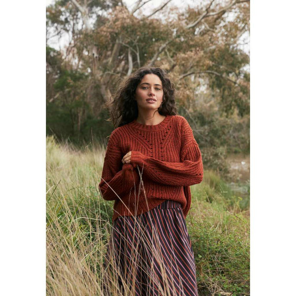 Lou Knit | Rust by Nancybird. Australian Art Prints, Fashion and Homewares. Green Door Decor. www.greendoordecor.com.au