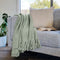 Louie Throw | Green Mist by J.Elliot Home. Australian Art Prints, Gifts, Fashion and Homewares. Green Door Decor. www.greendoordecor.com.au