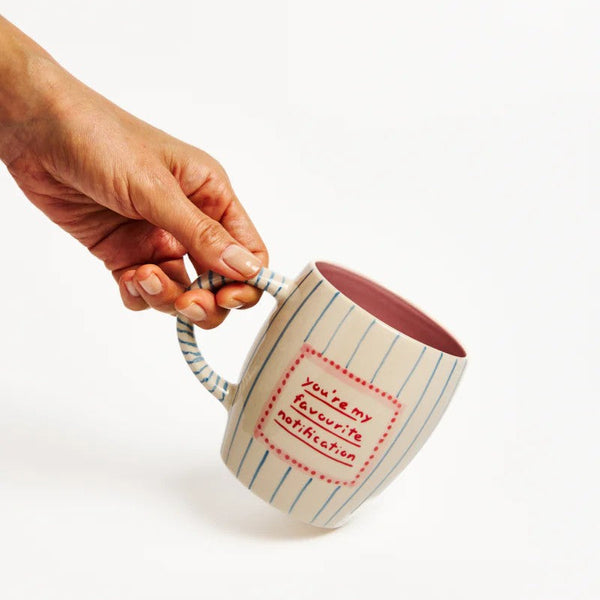 Love Notes Mug | Notification by Jones and Co. Australian Art Prints, Gifts, Fashion and Homewares. Green Door Decor. www.greendoordecor.com.au