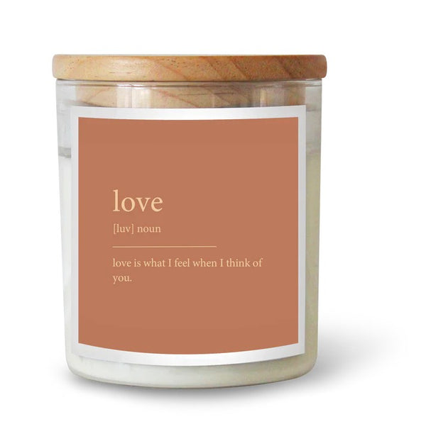 'Love' Dictionary Meaning | GOLDIE Candle by The Commonfolk Collective. Australian Art Prints, Fashion and Homewares. Green Door Decor. www.greendoordecor.com.au