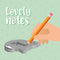 Legami | 'Lovely Notes' Adhesive Notepad Pack | Kitty by Paperie. Australian Art Prints, Gifts, Fashion and Homewares. Green Door Decor. www.greendoordecor.com.au
