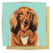 Greeting Card | Loving Dachshund by La La Land. Australian Art Prints, Gifts, Fashion and Homewares. Green Door Decor. www.greendoordecor.com.au