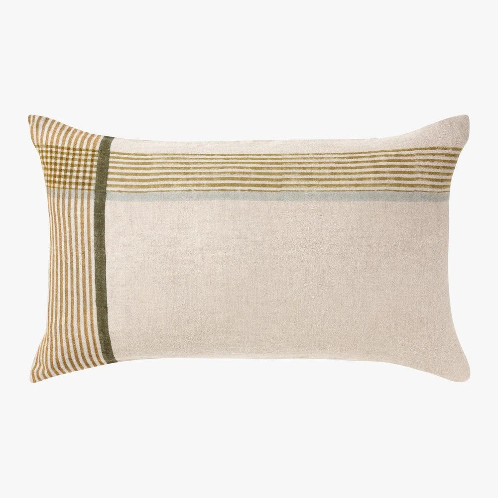 'Lucas' Rectangle Linen Cushion (65x40cm) by L&M Home. Australian Art Prints, Gifts, Fashion and Homewares. Green Door Decor. www.greendoordecor.com.au