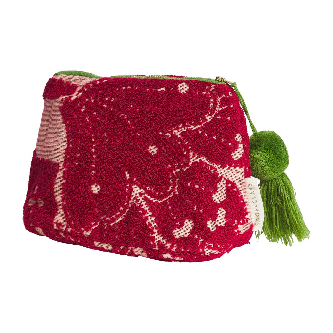 'Lucia' Terry Pouch | Crimson by Sage and Clare. Australian Art Prints and Homewares. Green Door Decor. www.greendoordecor.com.au